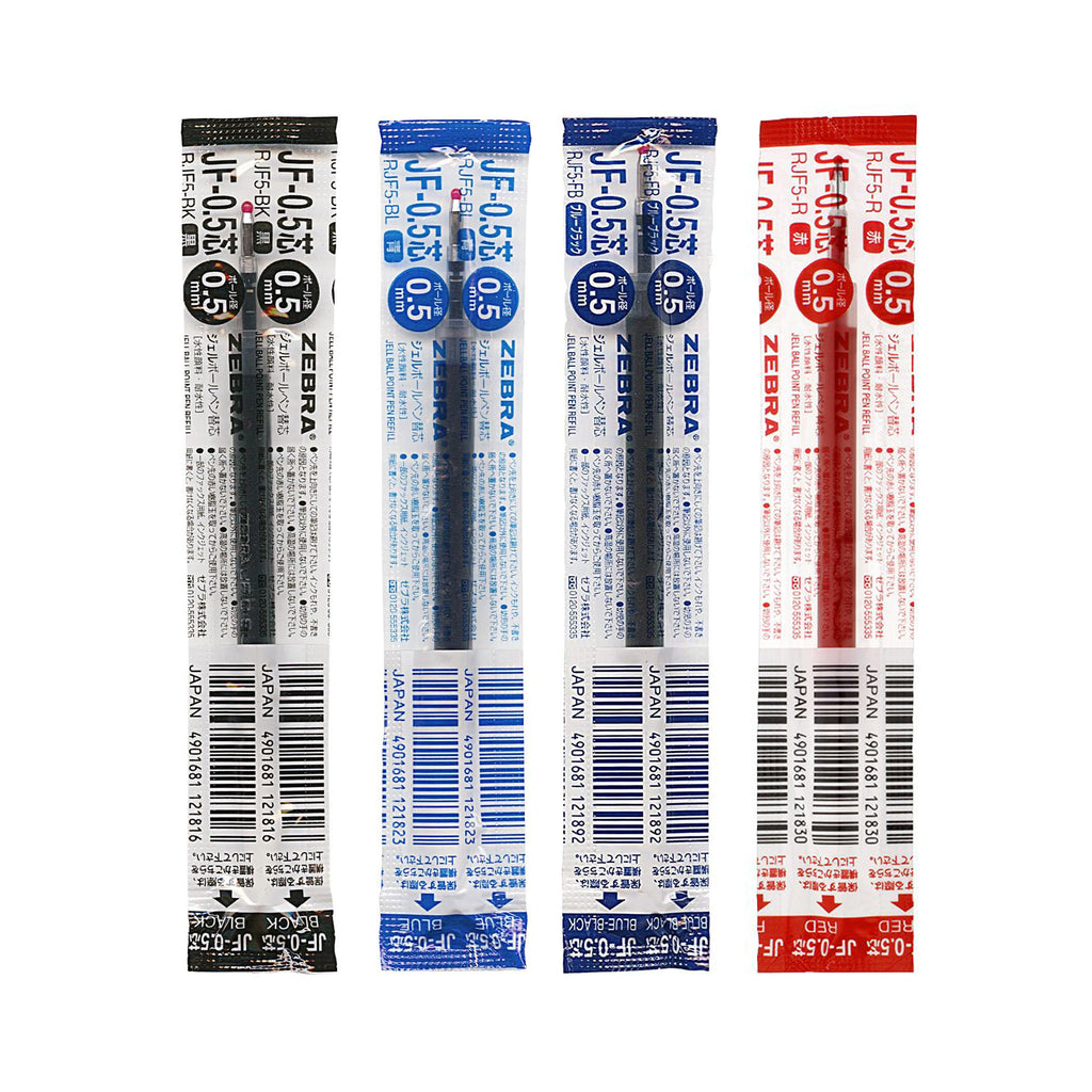 Zebra Sarasa Clip Gel Pen Refill - 0.5 mm - Black / Blue / Red / Blue Black