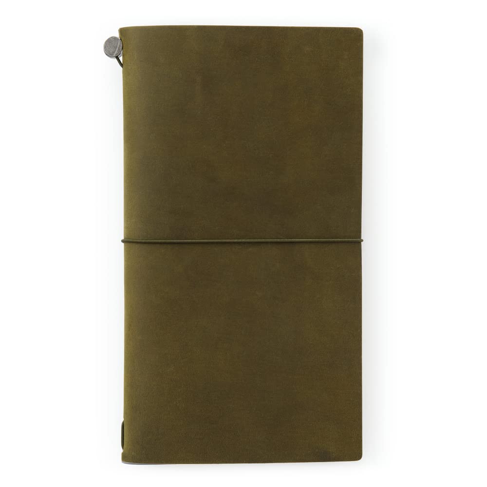 Traveler's Company Traveler's Notebook Starter Kit - Olive Leather - Regular Size - Blank