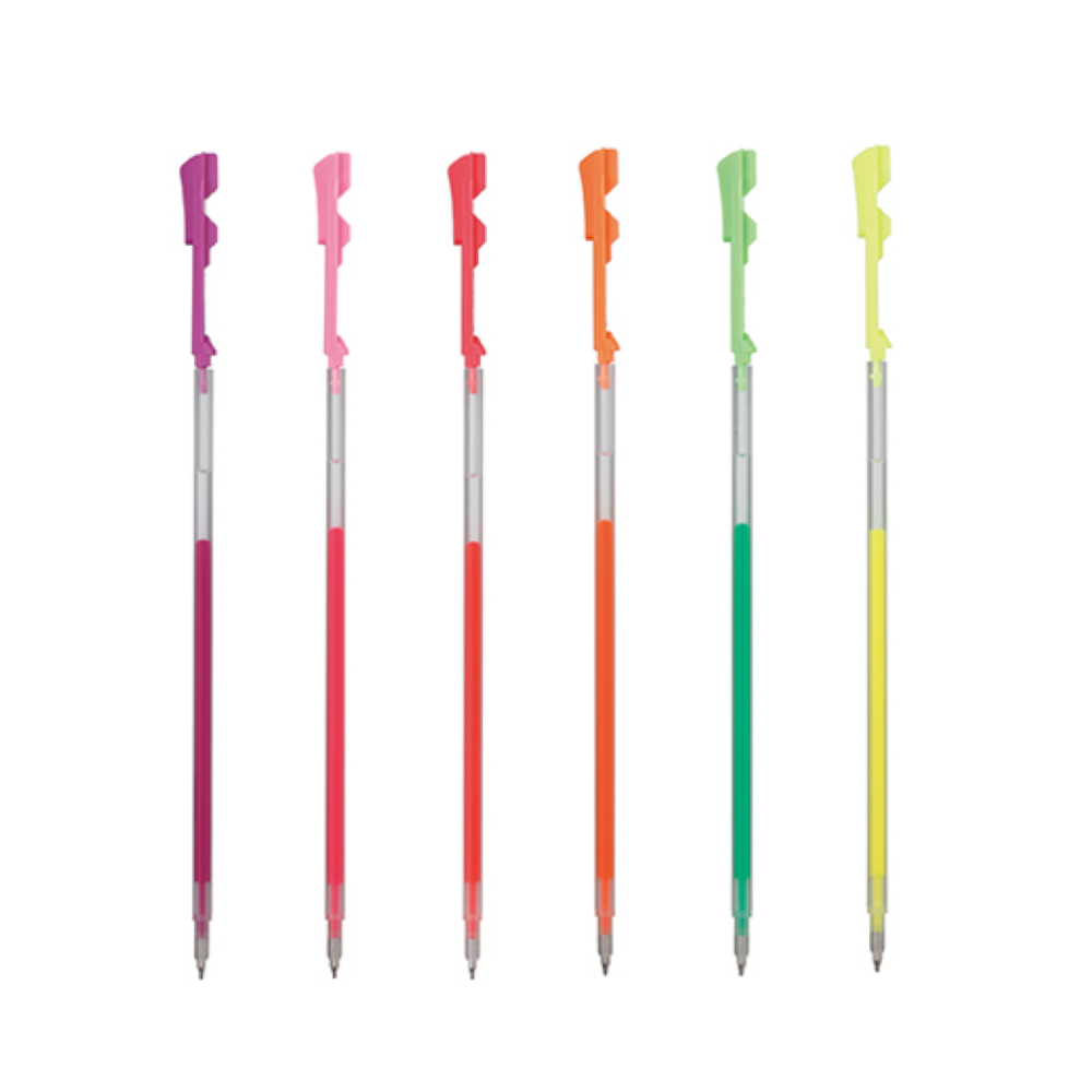 Gel Pen Refills Pilot Hi-Tec-C Coleto Multi Pen Refill - 0.4 mm - Fluorescent Color Fluorescent Green PILOT LHKRF-10S4-KG