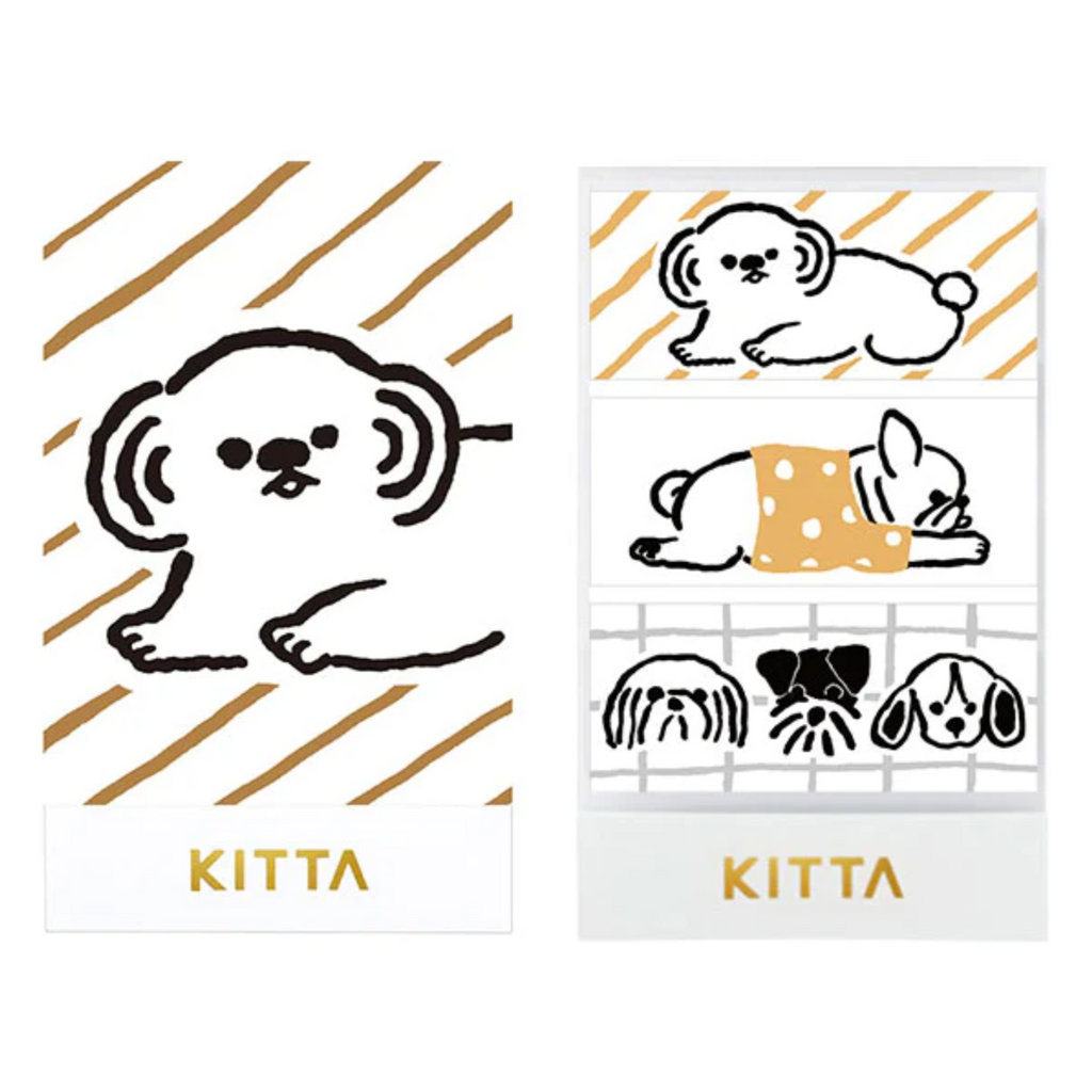 Stickers Hitotoki KITTA Masking Tape - Limited Edition - Dog HITOTOKI KIT-L007