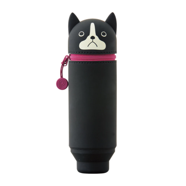 Pen Cases Lihit Lab Smart Fit Punilabo Stand Pencil Case - Boston Terrier LIHIT LAB A7712-8