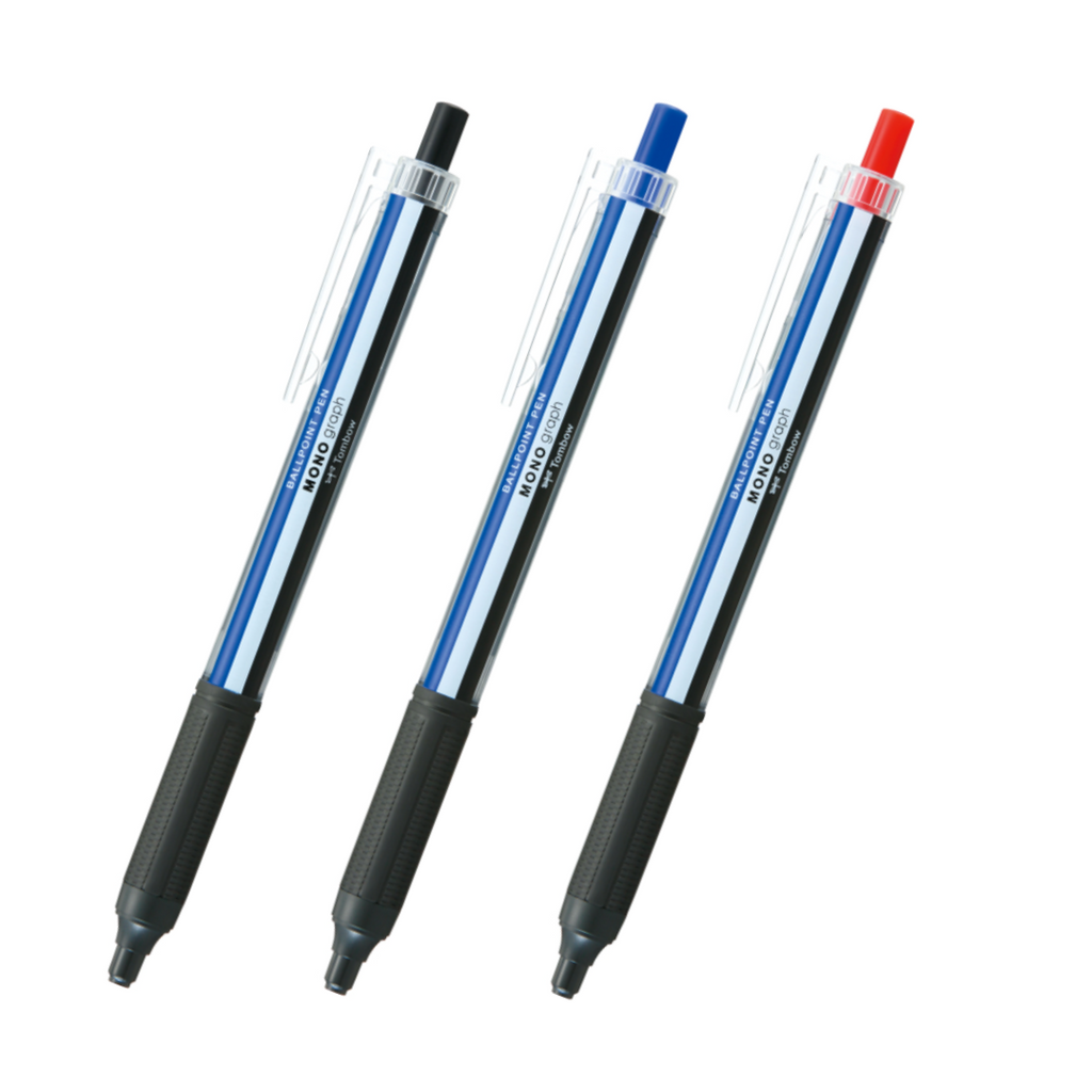 Ballpoint Pens Tombow Monograph Light Ballpoint Pen - Mono Color - 0.38 mm - Black / Blue / Red Ink Black TOMBOW BC-MGLU01