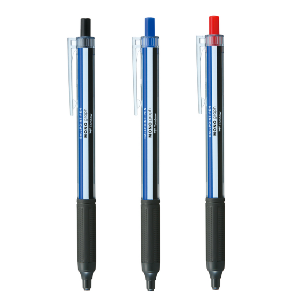 Ballpoint Pens Tombow Monograph Light Ballpoint Pen - Mono Color - 0.5 mm - Black / Blue / Red Ink Black TOMBOW BC-MGLE01