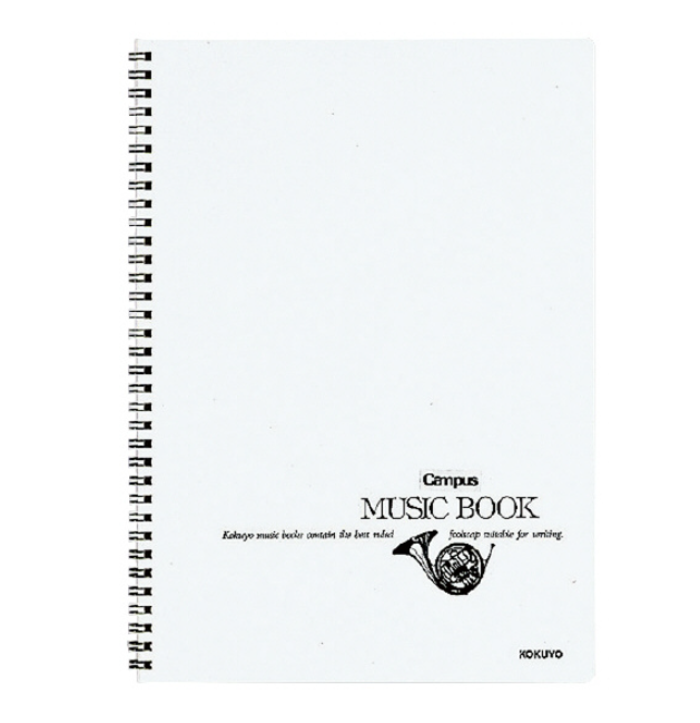 Notebooks Kokuyo Music Notebook (Twin Ring) - 30 sheets - 12 Steps - A4 KOKUYO ON-T10