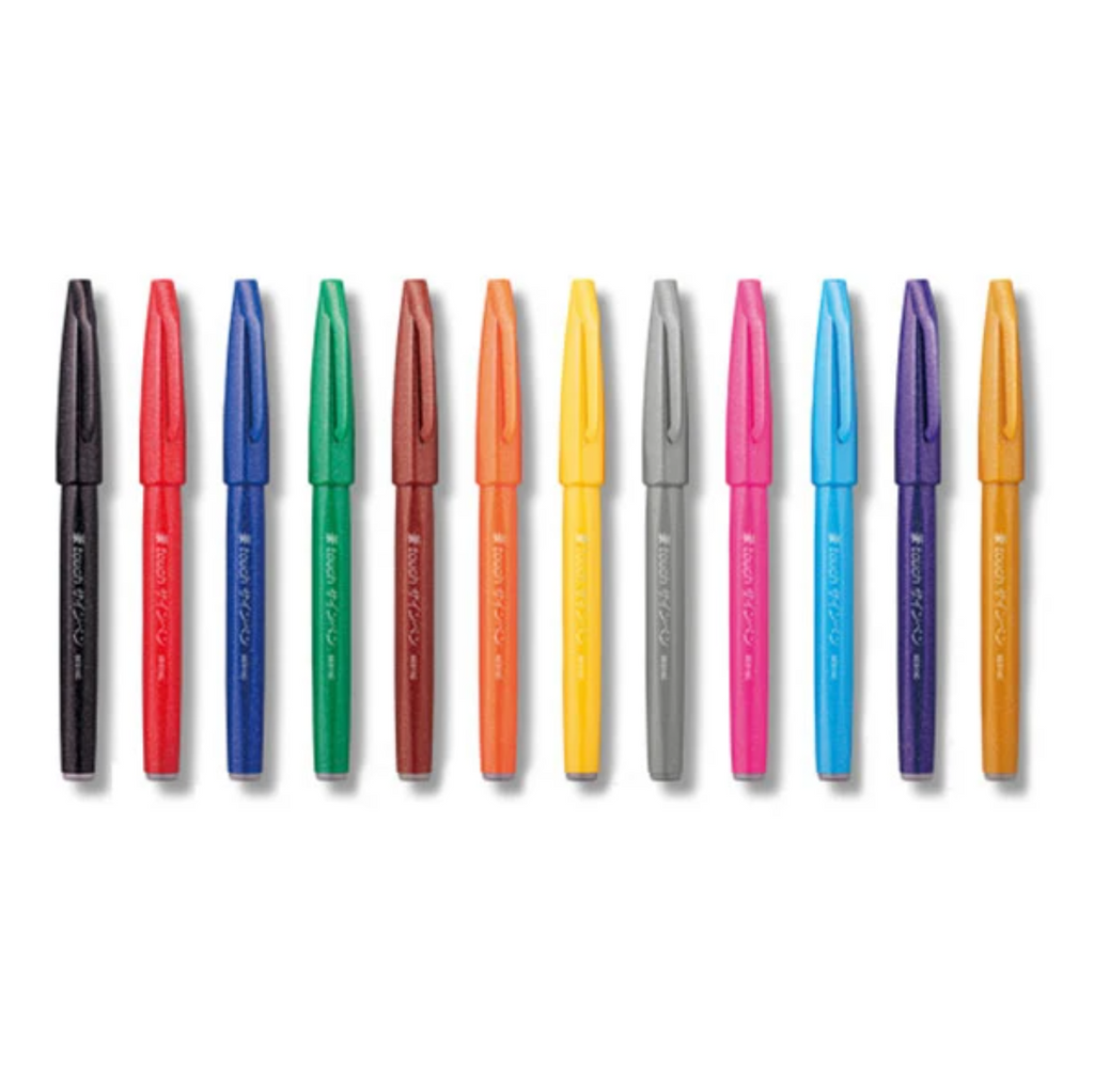 Brush Pens Pentel Fude Touch Brush Sign Pen Full 12 Color Bundle PENTEL SES15C