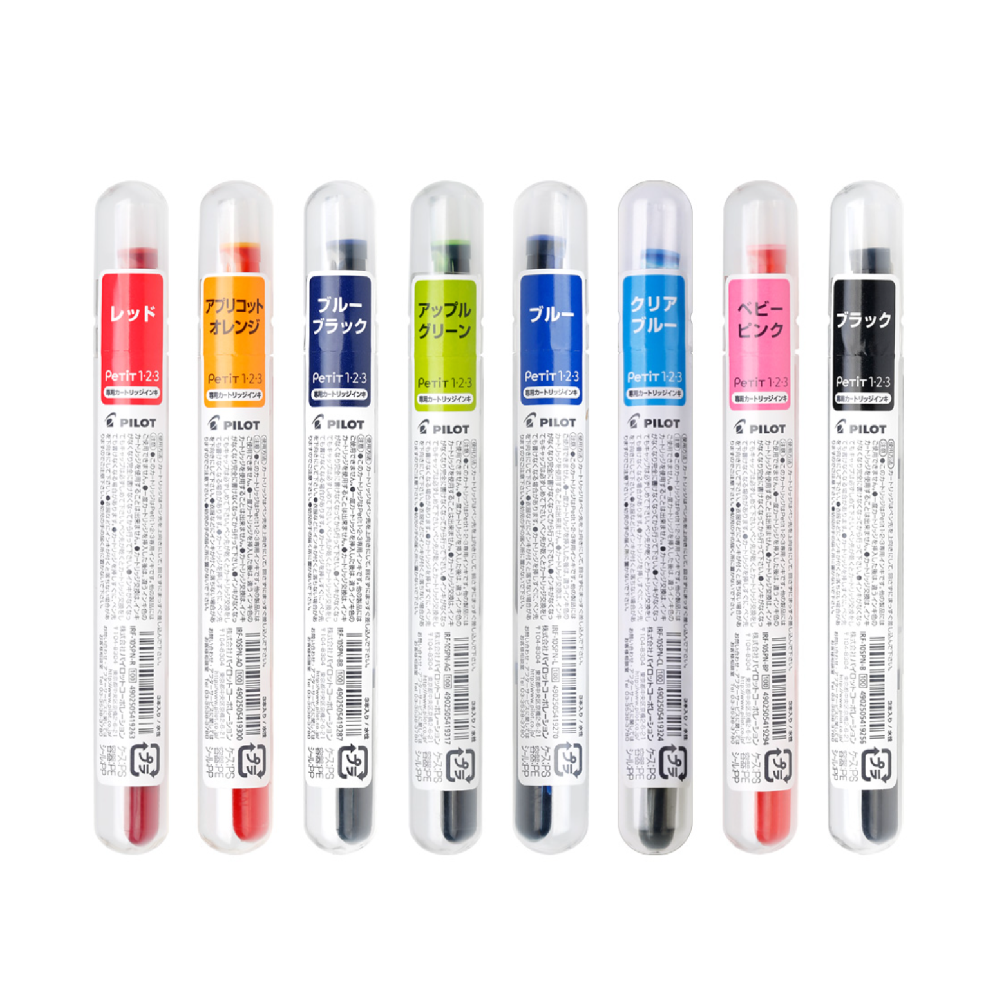 Ink Cartridges Pilot Mini Fountain Pen Cartridge Refill - Pack of 3 - Petit 1/2/3 Black PILOT IRF-10SPN-B