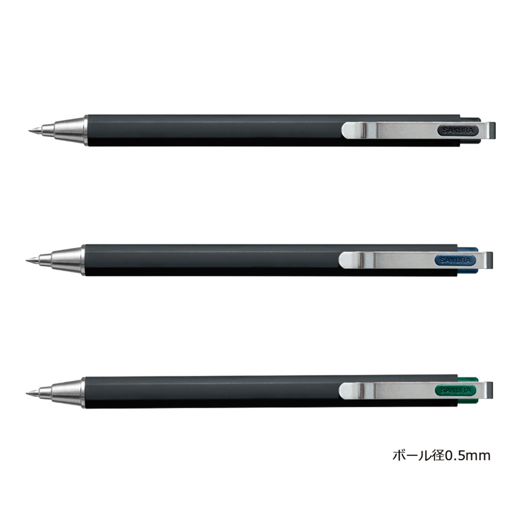 Gel Pens Sakura Ballsign iD PLUS Gel Pen - Black Matte - 0.5 mm Pure Black Sakura GBR355#49