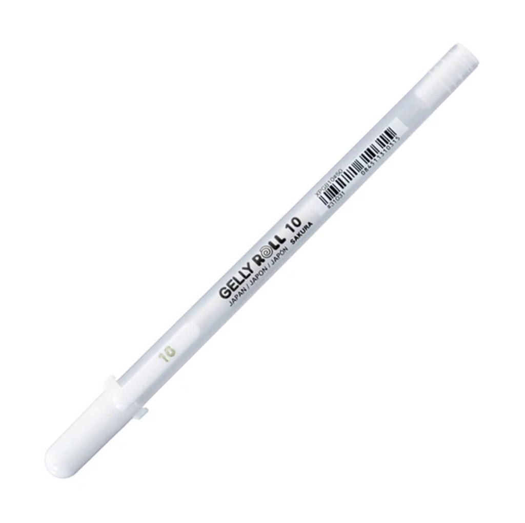 Gel Pens Sakura Gelly Roll Classic Gel Pen - White Ink - 10 Bold Point - 0.5 mm SAKURA XPGB10#50