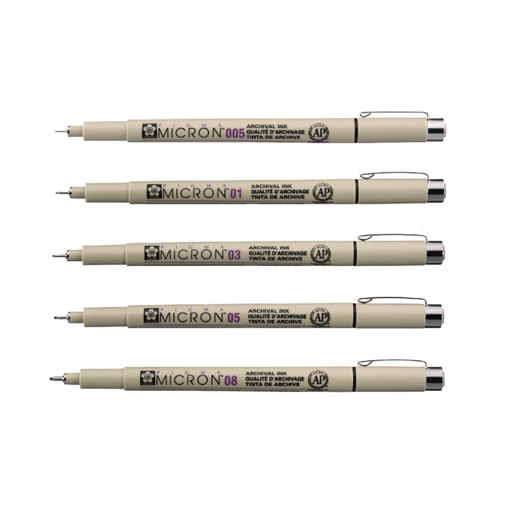 Fineliners Sakura Pigma Micron Fineliner Pen - Black Ink Size 003 - 0.15mm SAKURA XSDK003#49