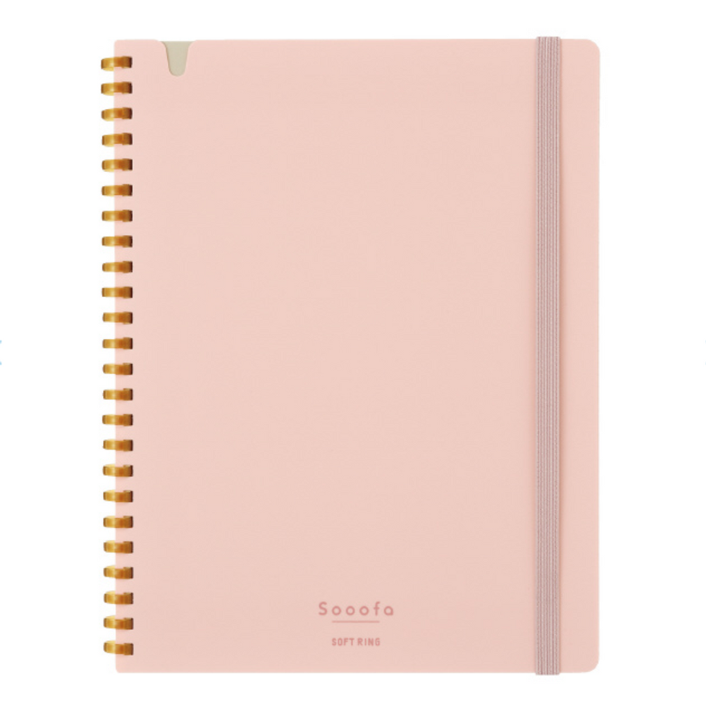 Notebooks Kokuyo Sooofa Soft Ring Notebook - 4 mm grid - 80 Sheets - Wide A5 - Peach KOKUYO SU-SV738S4-P