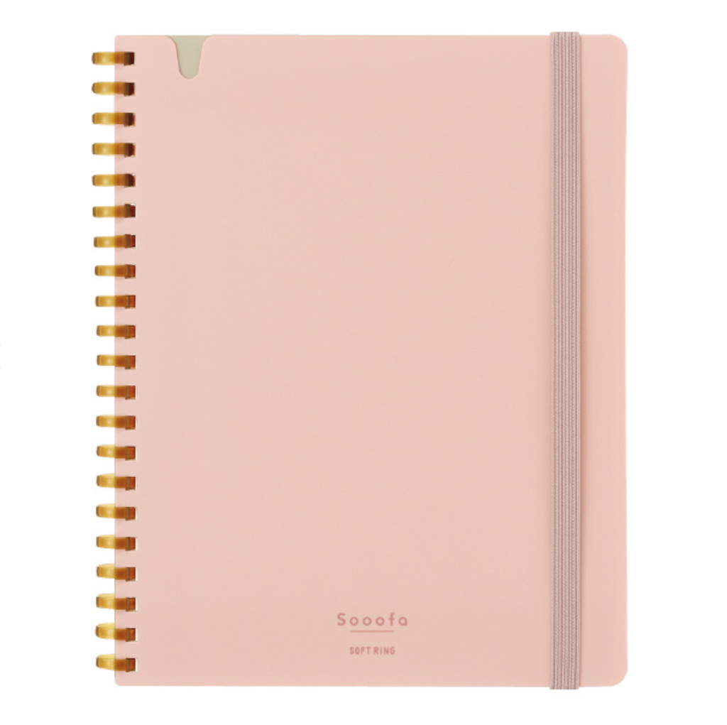 Notebooks Kokuyo Sooofa Soft Ring Notebook - 4 mm grid - 80 Sheets - Wide B6 - Peach KOKUYO SU-SV748S4-P