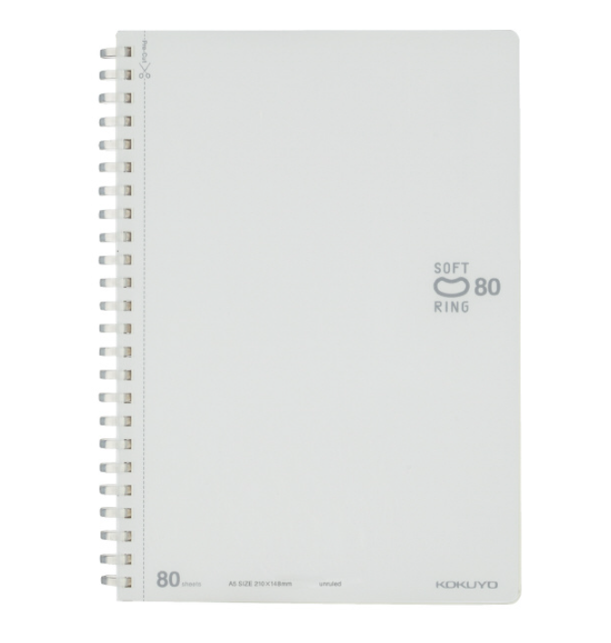 Notebooks Kokuyo Soft-Ring Blank Notebook - 80 sheets - Cut Off - A5 KOKUYO SU-SV338W-W