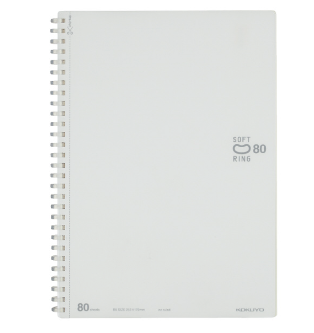 Notebooks Kokuyo Soft-Ring Blank Notebook - 80 sheets - Cut Off - Slim B5 KOKUYO SU-SV308W-W
