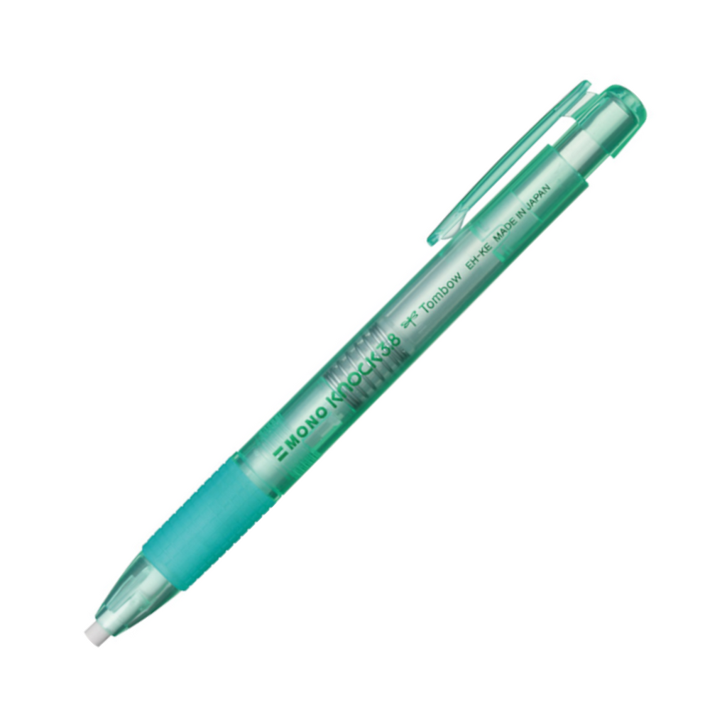 Erasers Tombow Mono Knock Eraser - 3.8 mm - Refillable - Green Eraser with Holder (Green) TOMBOW EH-KE60