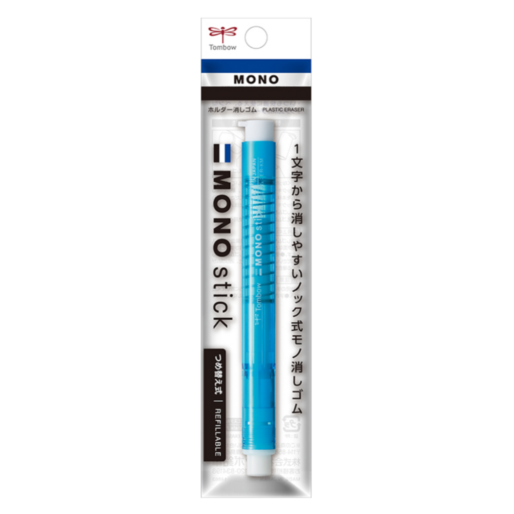 Erasers Tombow Mono Stick Eraser - 6.7 mm * 10 cm - Refillable - Blue Eraser with Holder (Blue) TOMBOW JCC-121B