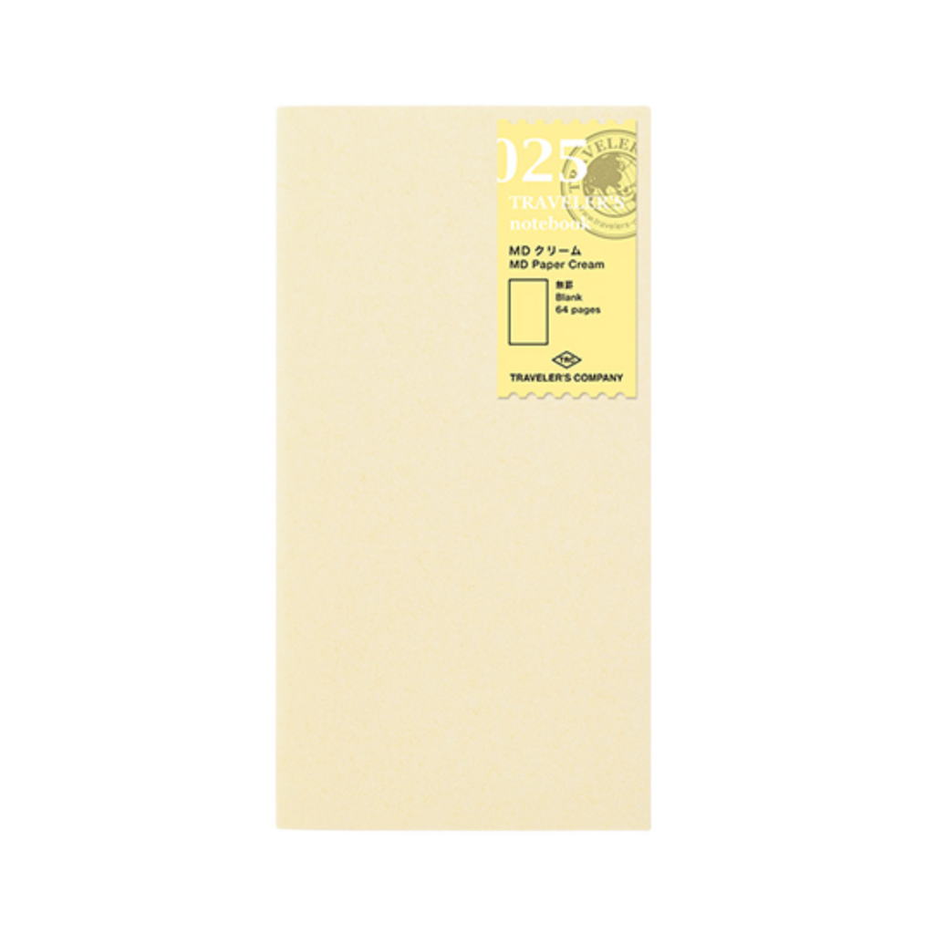 Undated Planners Traveler's Company Traveler's Notebook Refill 025 - Cream Blank - Regular Size TRC 14399006
