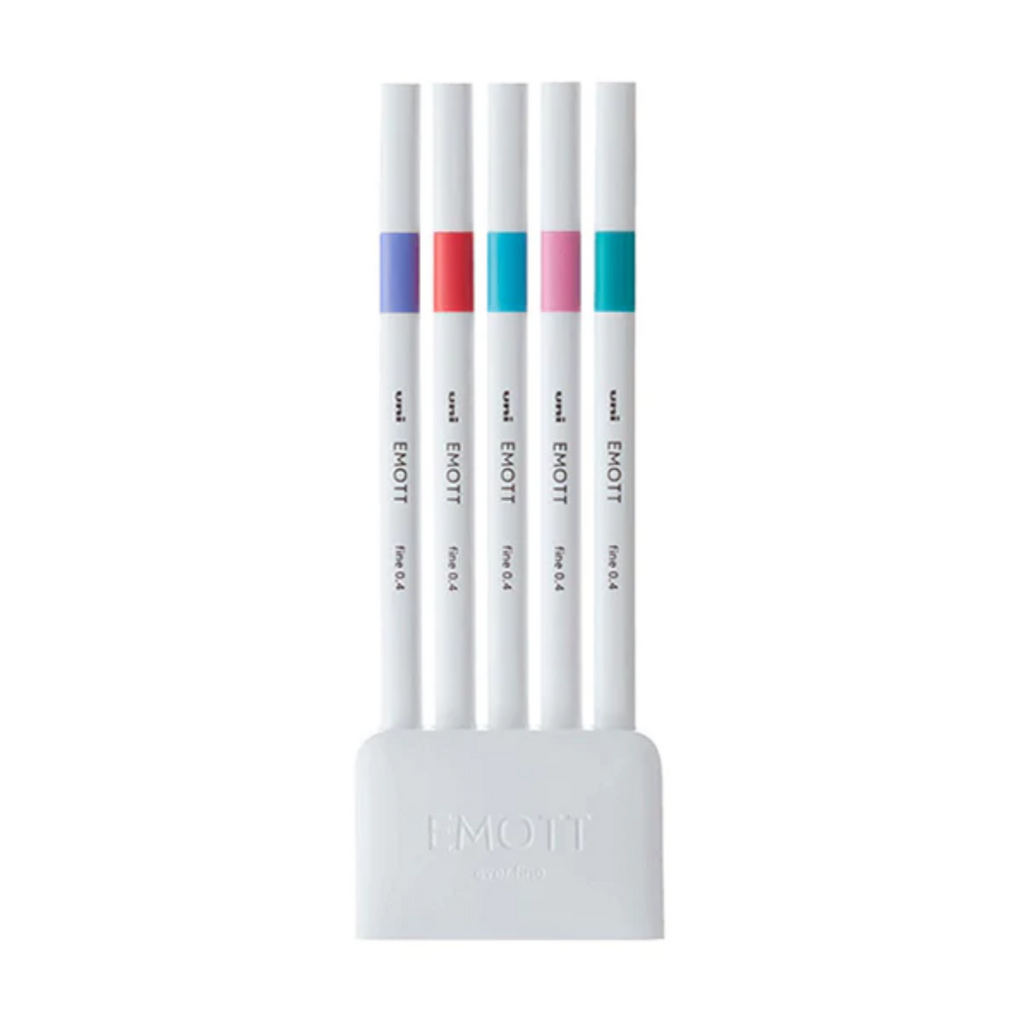 Fineliners Uni EMOTT Bleeding Resistant Fineliner - 0.4 mm - 5 Color Set No.5 Candy Pop UNI PEMSY 5C.NO5