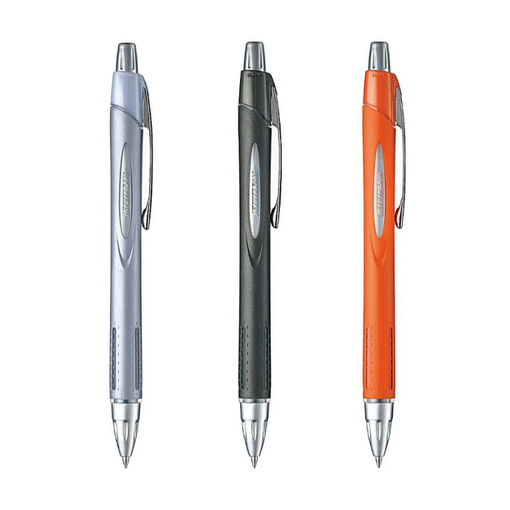 Ballpoint Pens Uni Jetstream Rubber Body Ballpoint Pen - 0.7 mm black Ink Silver UNI SXN25007.26