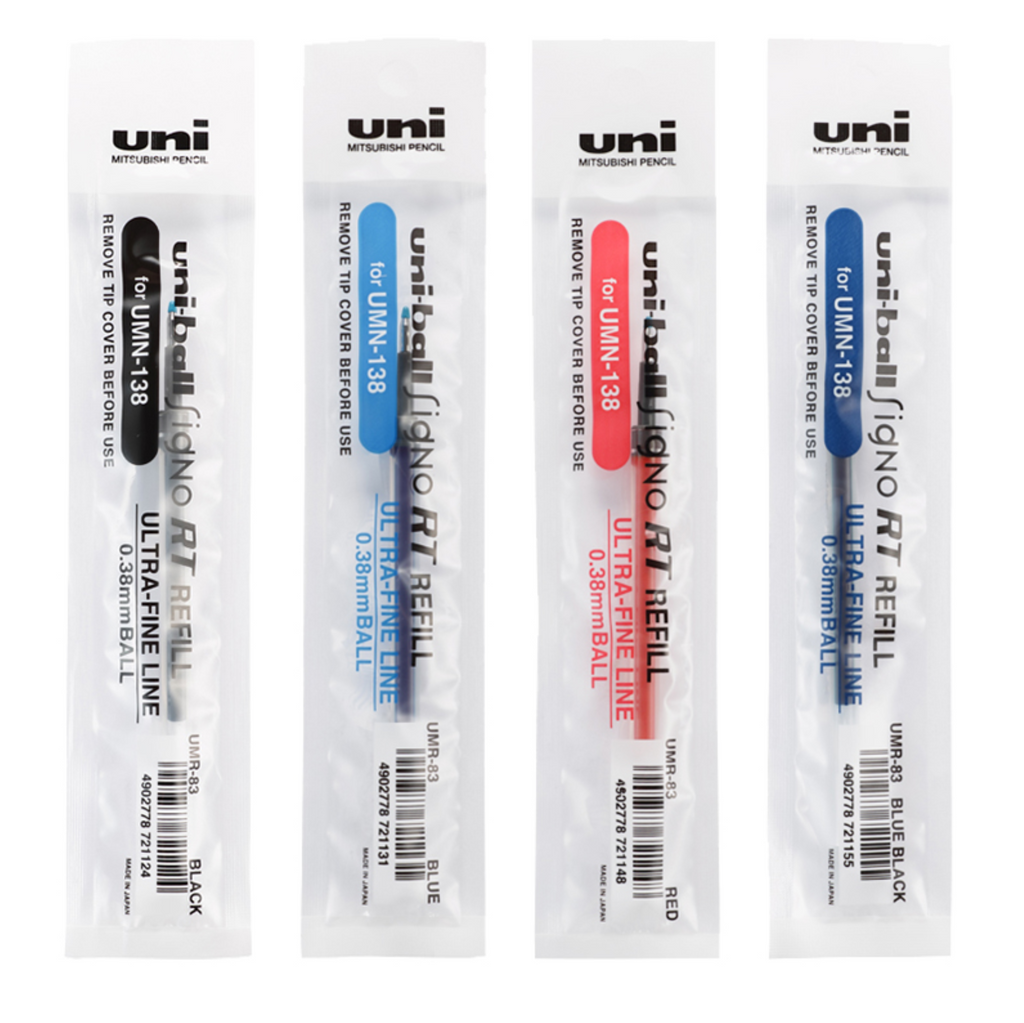 Gel Pen Refills Uni RT Gel Pen Refill - 0.38 mm - UMR-83 Blue Black UNI UMR-83.64