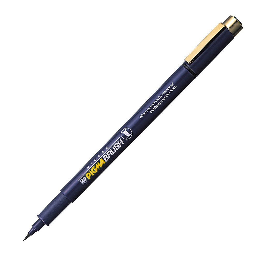 Sakura Pigma Micron Fineliner Pen - Black Ink - Navy Body Brush Pen - SAKURA ESDK - BR49 - IRO
