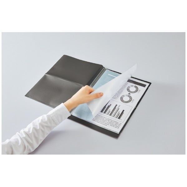Kokuyo BIZRACK A4 Paper Folder - A5 Portable - 1 Holder & 10 Pockets - KOKUYO RA - BRFL10D - IRO