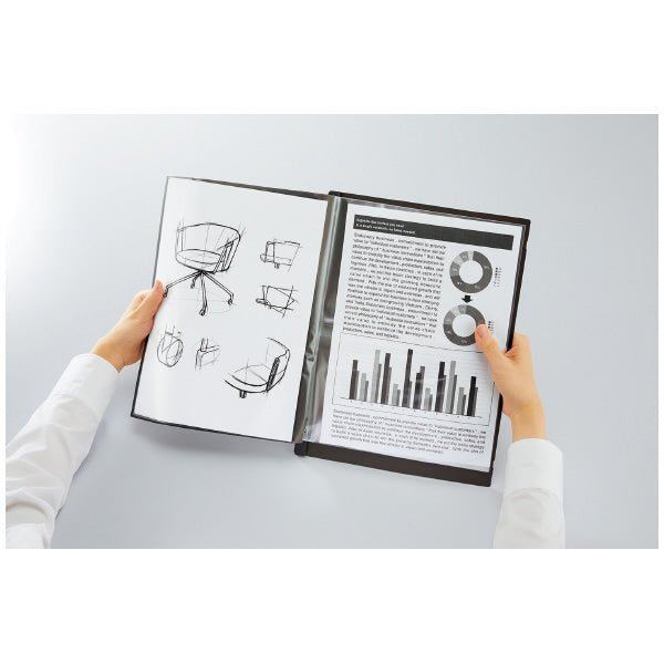 Kokuyo BIZRACK A4 Paper Folder - A5 Portable - 1 Holder & 10 Pockets - KOKUYO RA - BRFL10D - IRO