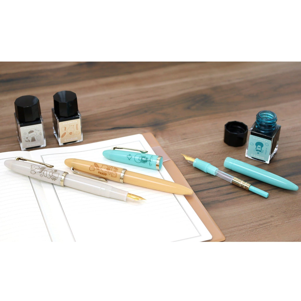 Sailor Profit Junior +10 Mizutama Fountain Pen Set - Limited Edition - Medium Fine Nib - Tuoquoise - SAILOR 10 - 0582 - 302 - IRO