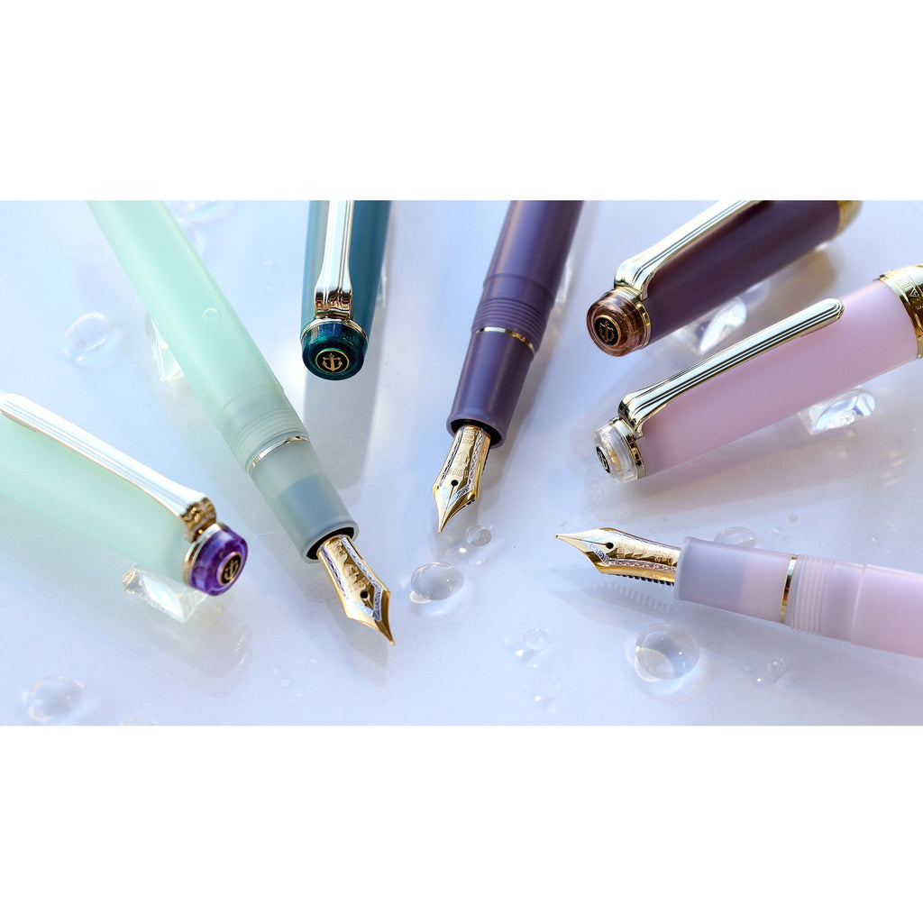 Sailor Shikiori Rain Sound Fountain Pen - 21K Gold - Medium Fine Nib - Spring Rain - SAILOR 11 - 3059 - 301 - IRO