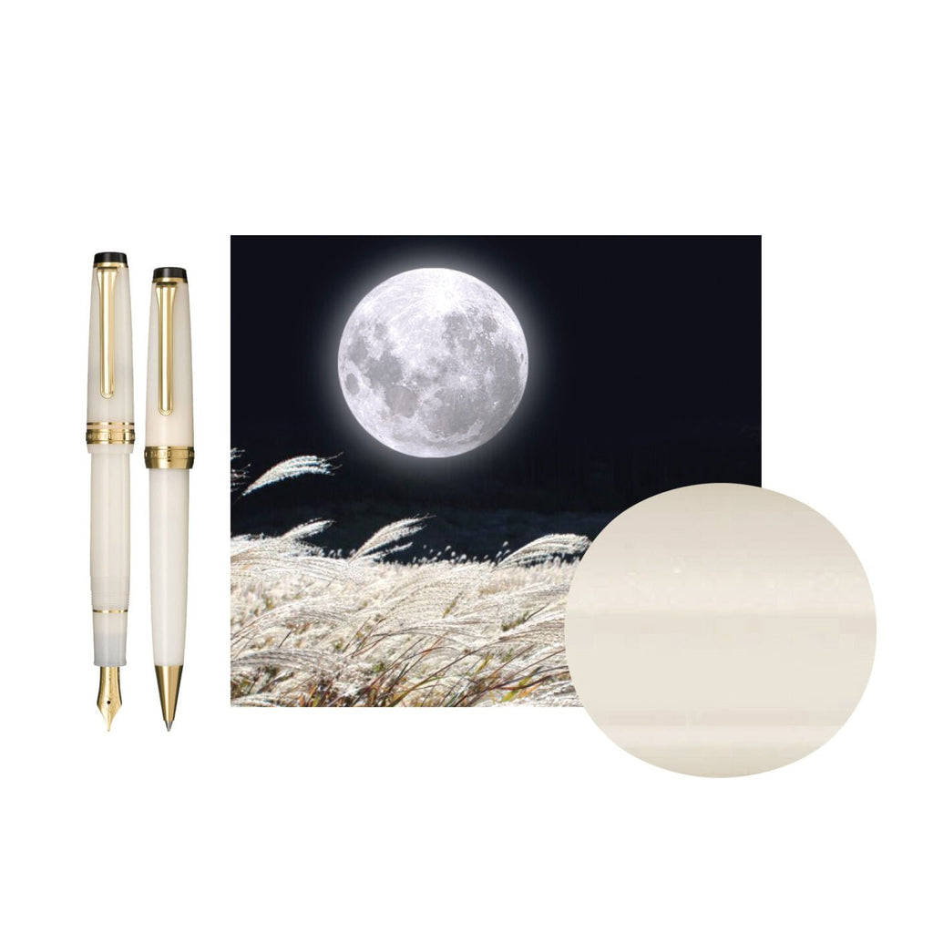 Sailor Shikiori Scenery Fountain Pen - 14K Gold - Medium Fine Nib - Full Moon - SAILOR 11 - 1224 - 303 - IRO