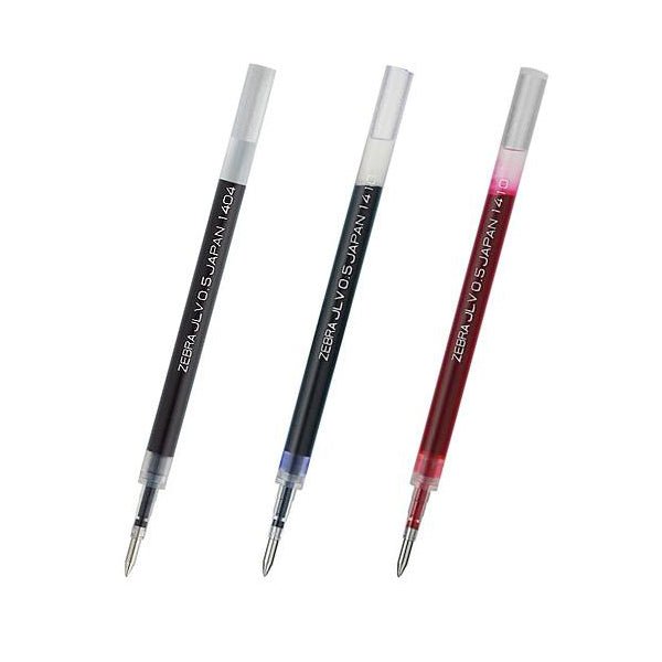 Zebra Sarasa Dry Gel Pen Refill - Black / Blue / Red - 0.4 / 0.5 / 0.7 mm - RJLV - ZEBRA RJLV4 - BK - IRO