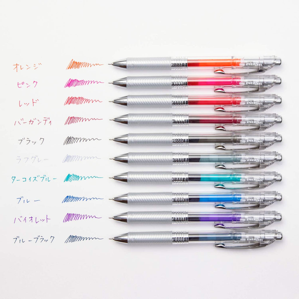 Pentel Energel Infree Quick - Dry Gel Pen - 10 Color Set - 0.5 mm - PENTEL BLN75TL - 10 - IRO