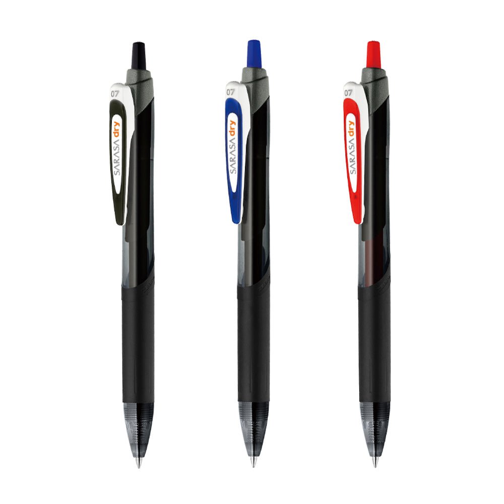 Zebra Sarasa Dry Gel Pen - 0.7 mm - Black / Blue / Red - Fast Dry - ZEBRA JJB31 - BK - IRO