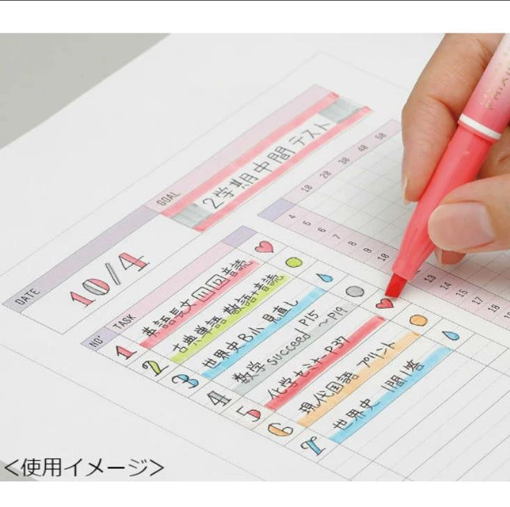 Pilot FriXion Natural Color Highlighter - 6 Color Set - Erasable - PILOT SFL - 60SL - 6CN - IRO