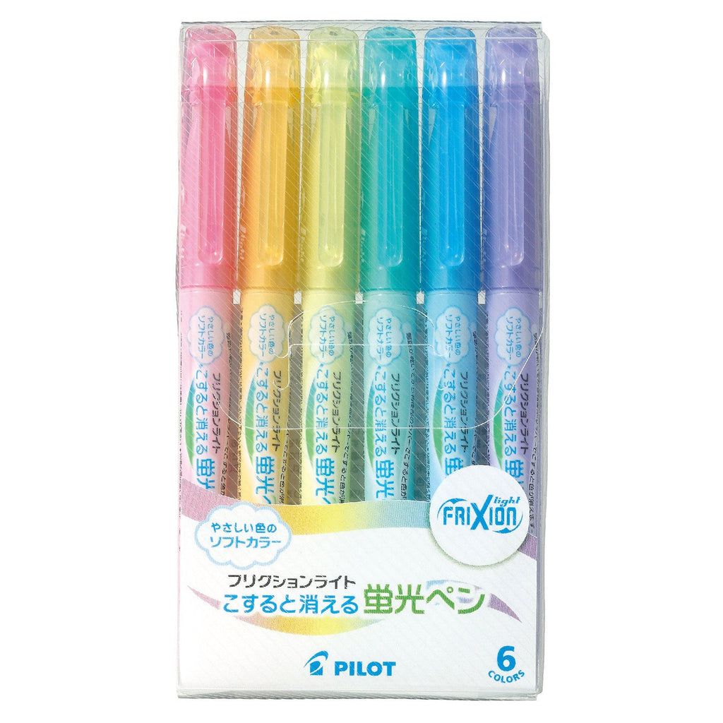 Pilot FriXion Soft Color Highlighter - 6 Color Set - Erasable - PILOT SFL - 60SL - 6CS - IRO