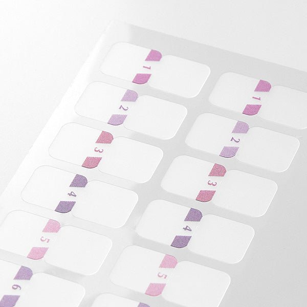 Midori Chiratto Index Tab - Numbers - 2 Sheets (48 Pieces) - Small - Pink - MIDORI 82605006 - IRO