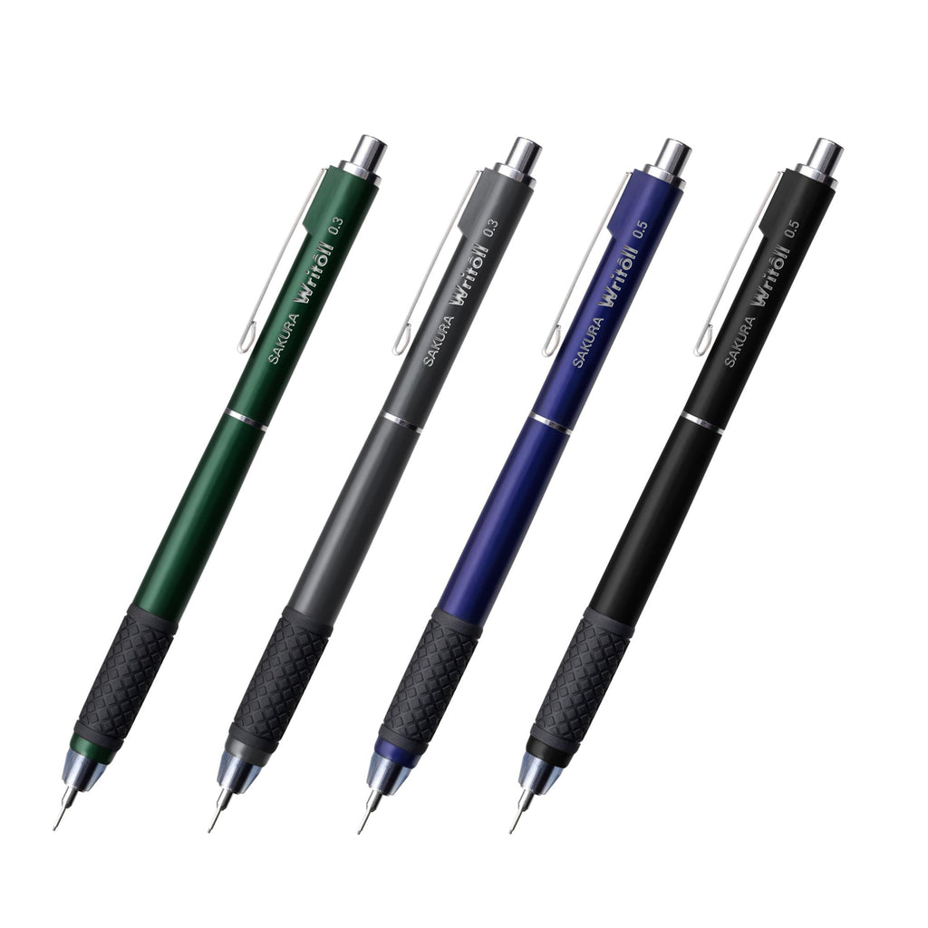 Sakura Writoll Mechanical Pencil - Fully Retractable - Rubber Grip - 0.3mm / 0.5 mm - SAKURA NS503W#30 - IRO