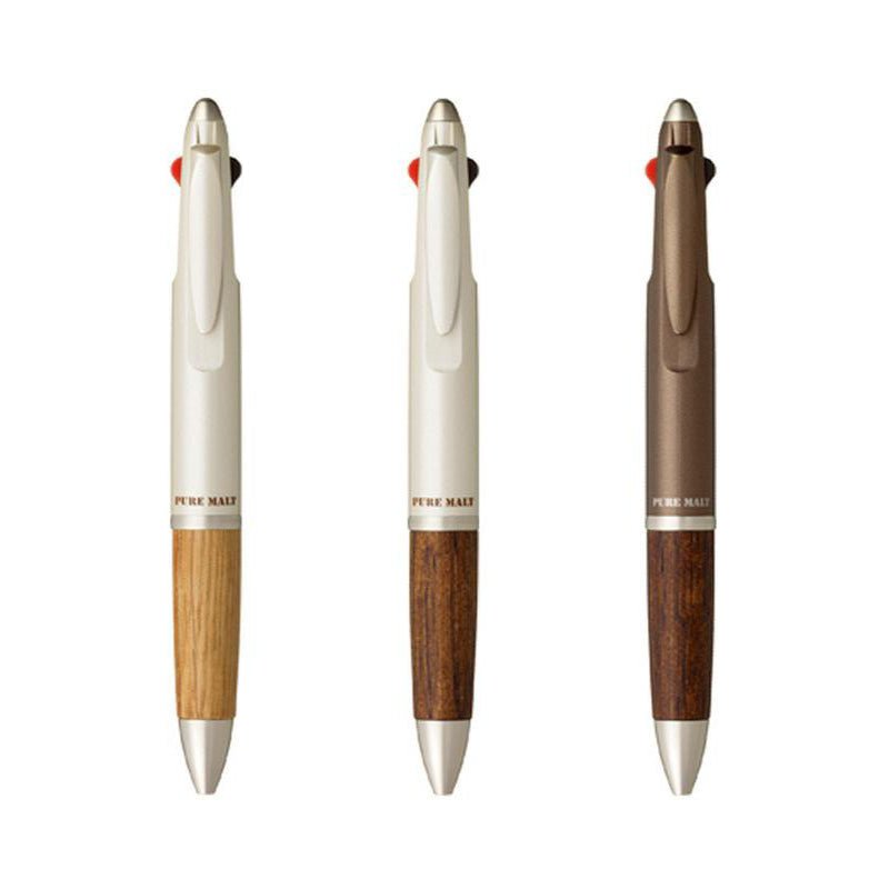 Uni Jetstream PURE MALT 3 - Function Ballpoint Pen - 0.7mm Red/Black Ballpoint & 0.5 Pencil Dark Brown - UNI MSXE310050722 - IRO