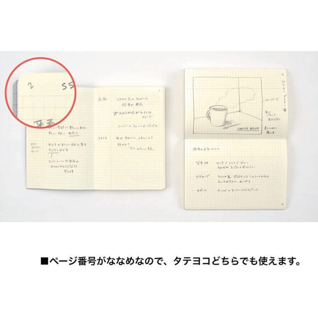 isshoni. Index & Page Numbers Notebook - 5 mm grid - B6 - Black - 2022 Good Design Award Winner - DAIGO isshoni R1743 - IRO
