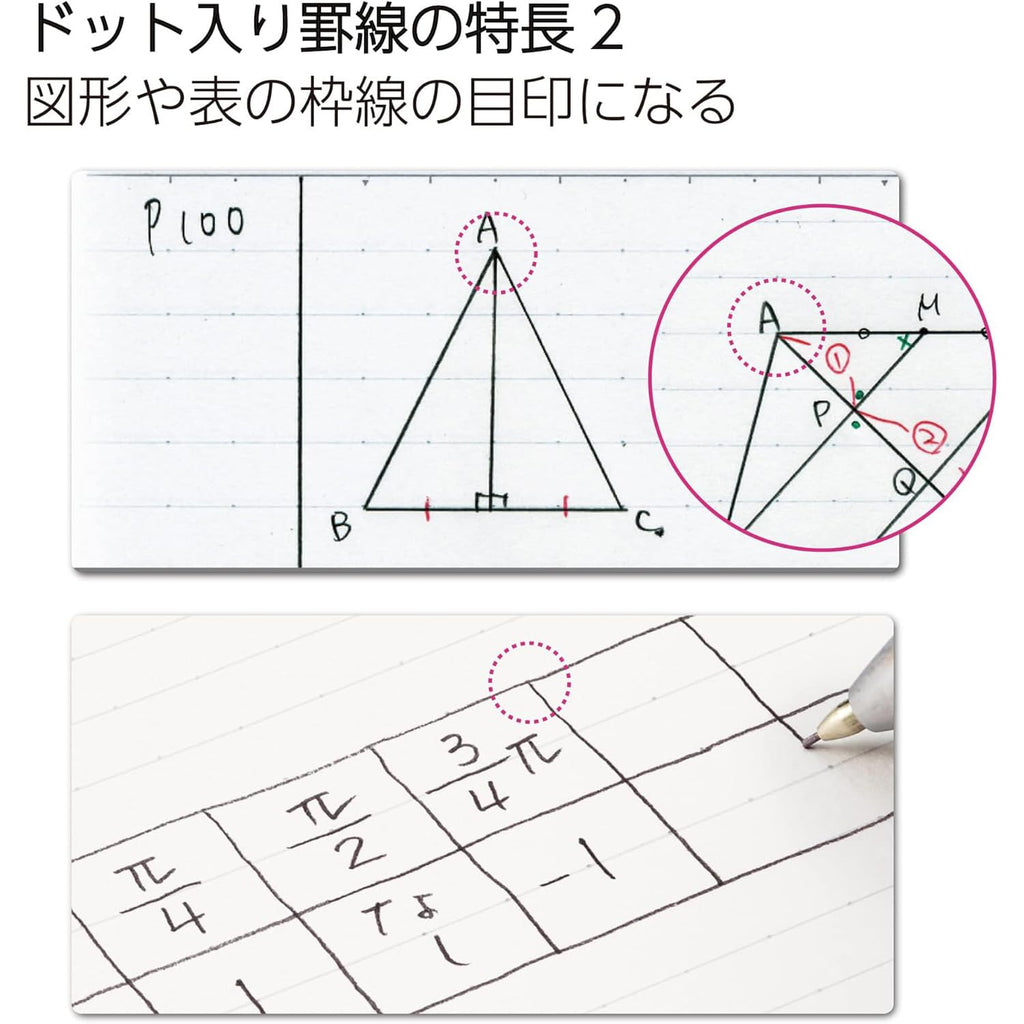 Kokuyo Campus Notebook - Pack of 5 - 6 mm Lined with Dots - 30 Sheets - B5 - Mineral Color Limited Edition - KOKUYO NO - 3CBTN - L37X5 - IRO