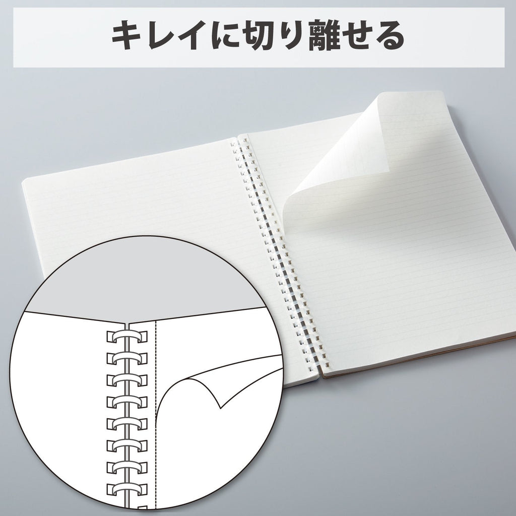Kokuyo Soft Ring Notebook - Clear - Tear Off - 80 sheets - A5 - 6 mm Lined - KOKUYO SU - SV538B - T - IRO