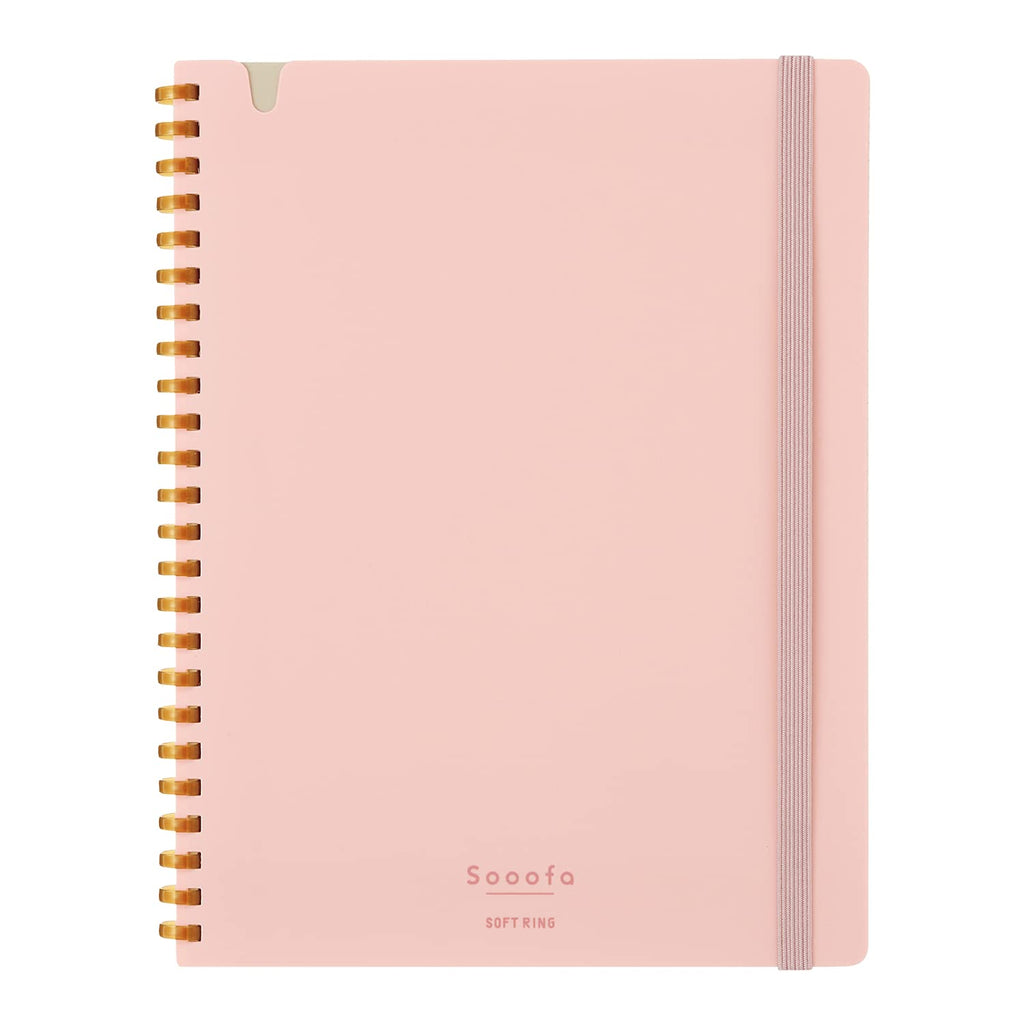 Kokuyo Sooofa Soft Ring Notebook - 4 mm grid - 80 Sheets - Wide A5 - KOKUYO SU - SV738S4 - P - IRO