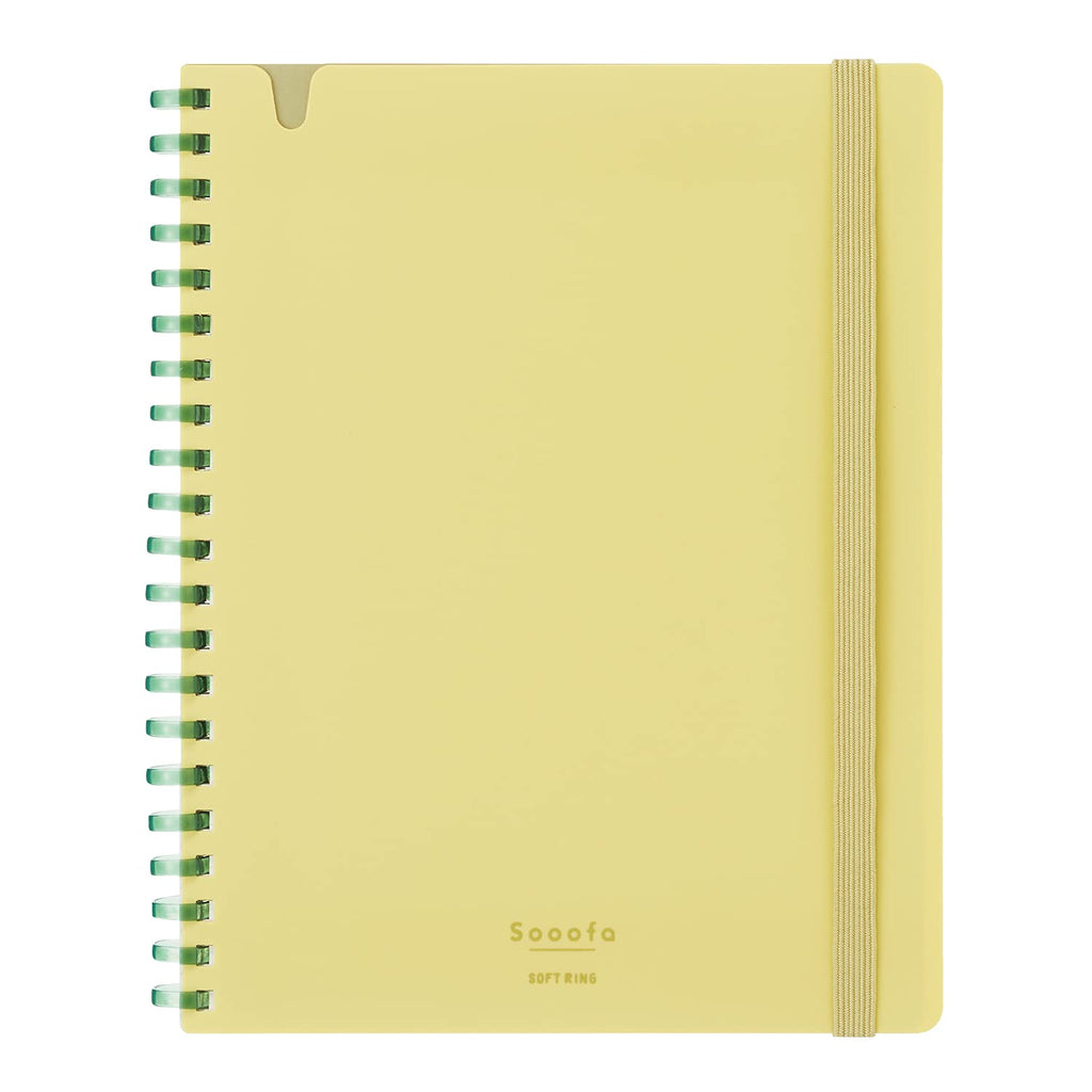 Kokuyo Sooofa Soft Ring Notebook - 4 mm grid - 80 Sheets - Wide A5 - KOKUYO SU - SV738S4 - Y - IRO