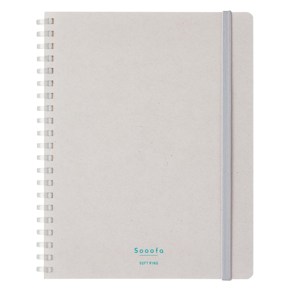 Kokuyo Sooofa Soft Ring Notebook - 4 mm grid - 80 Sheets - Wide B6 - KOKUYO SU - SE748S4 - LM - IRO