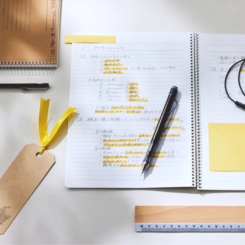 Maruman Spiral Note Basic Notebook - 6.5mm Lined - 80 Sheets - Tear Off - B5 - MARUMAN N236ES - IRO