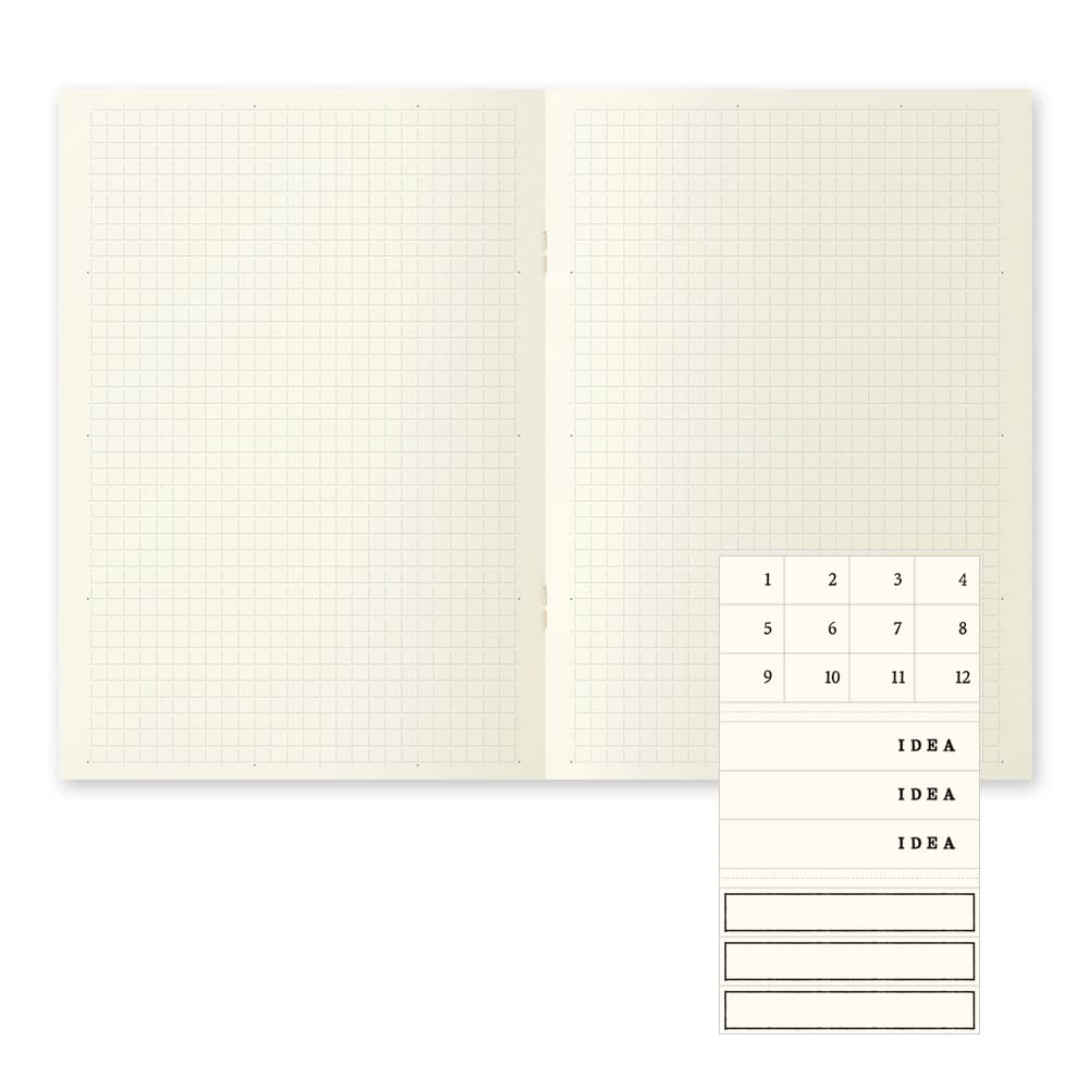 Midori MD Notebook Light - 3 Book Set - A5 - 5mm Grid - MIDORI 15305006 - IRO