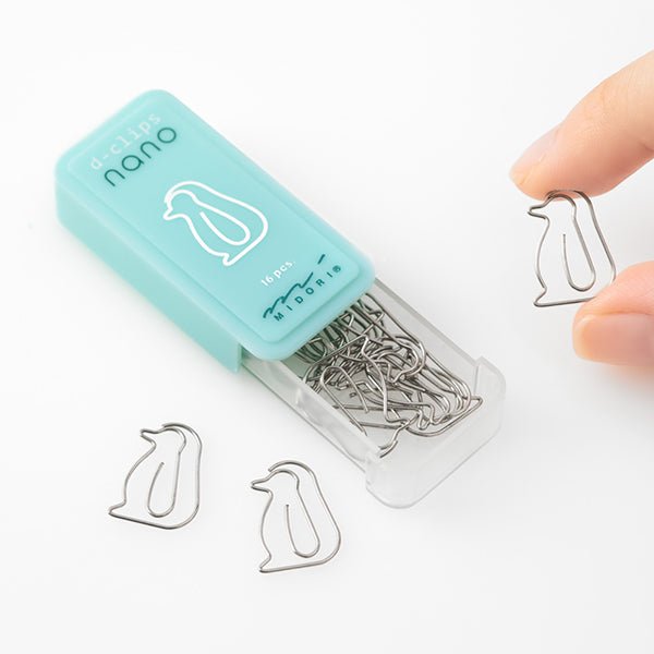 Midori D - Clip Nano Paper Clip - Penguin Pattern - MIDORI 43379006 - IRO