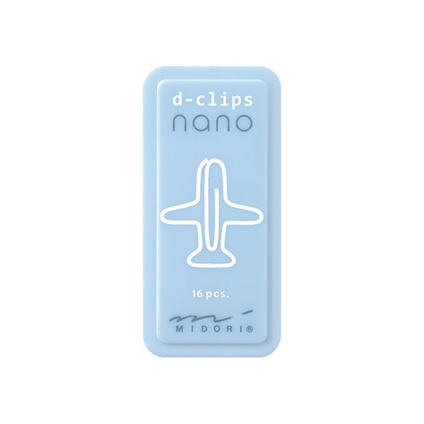 Midori D - Clip Nano Paper Clip - Plane Pattern - MIDORI 43385006 - IRO