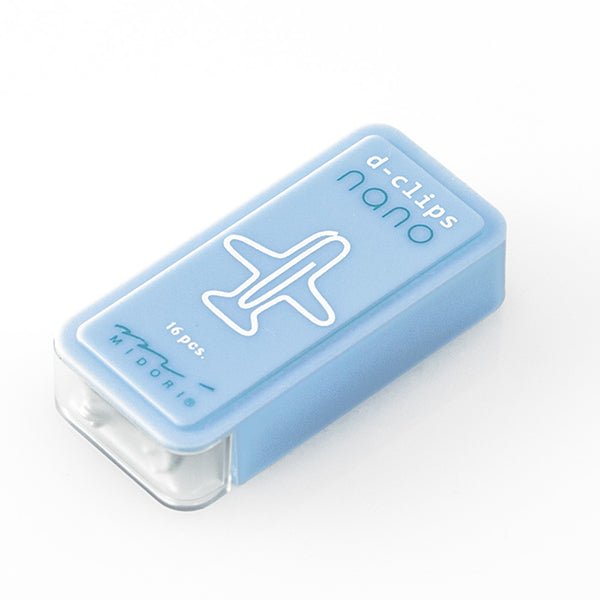 Midori D - Clip Nano Paper Clip - Plane Pattern - MIDORI 43385006 - IRO