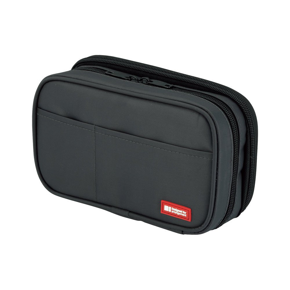 Lihit Lab Teffa Pen Case - Book Style - Double Zipper - Black - LIHIT LAB A - 7555 - 24 - IRO