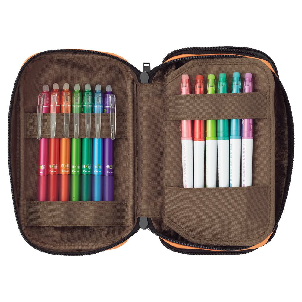 Lihit Lab Teffa Pen Case - Book Style - Double Zipper - Yellow Green - LIHIT LAB A - 7555 - 6 - IRO